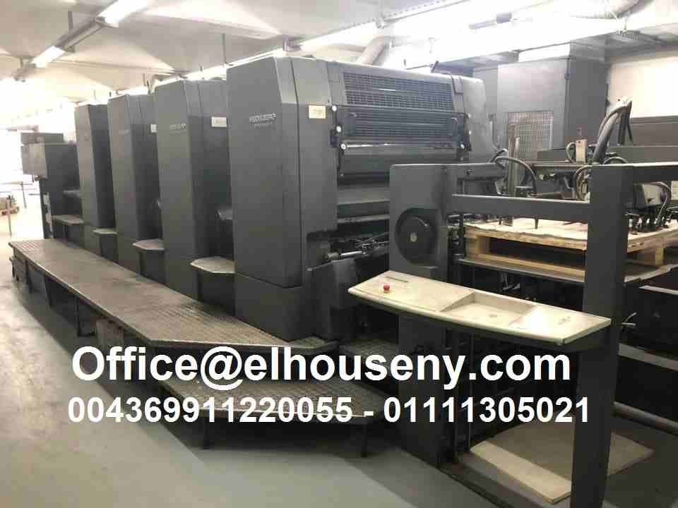 ماكينة طباعة هايدلبرج سبيد ماستر 4 لون   
HEIDELBERG SM102-4
YEAR 2000
ABOUT 220 MIO IMPRESSIONS
4 COLORS
STRAIGHT MACHINE 
HIGH PILE DELIVERY
SIZE 720 X 1020 MM (28 X 40 INCH)
STEEL PLATE FEEDER AND...