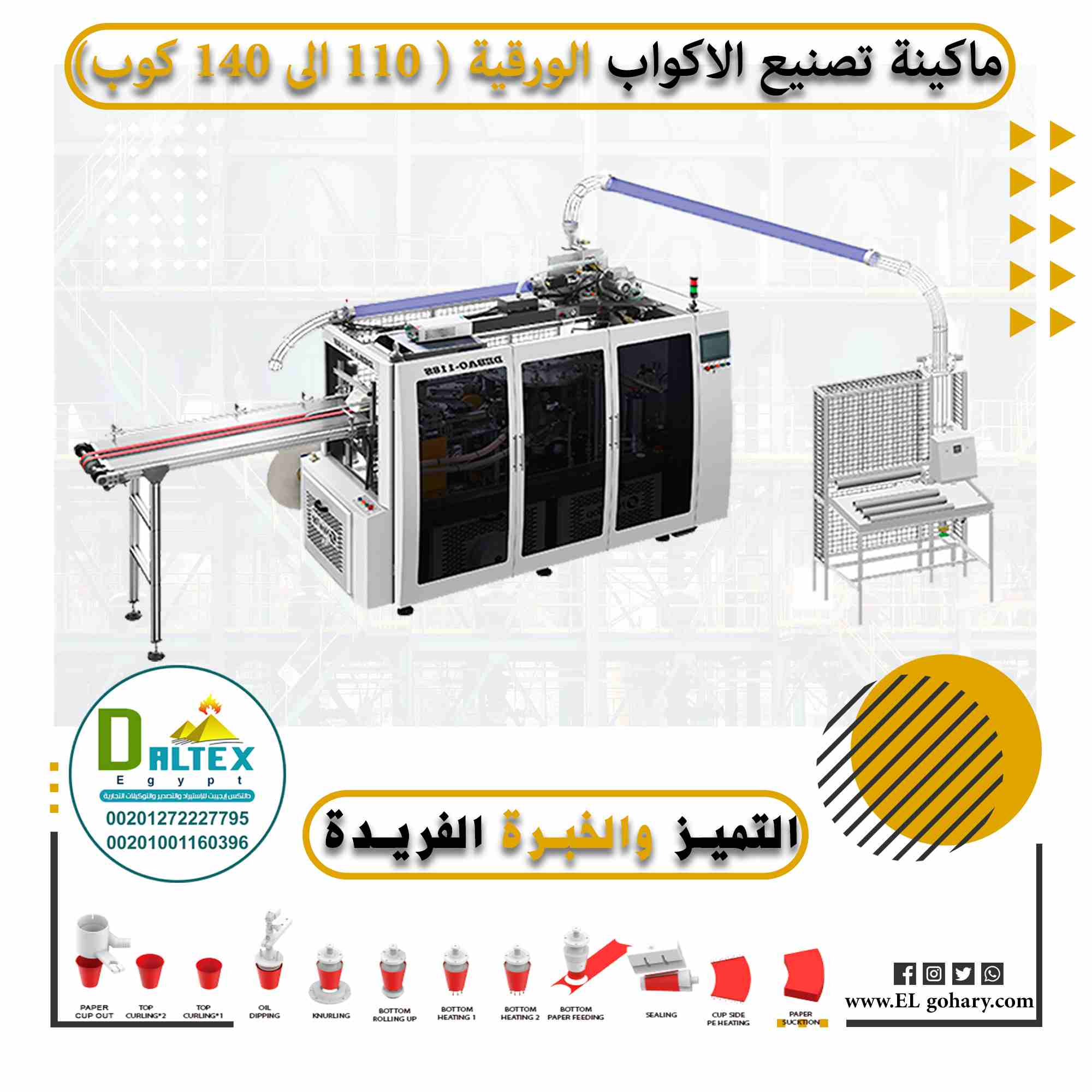 ماكينة تصنيع الاكواب الورقية فائقة السرعة بنظام التحكم الذكي 👌

- تعتبر الماكينة من اسرع المعدات الموجودة في السوق العالمية لتشكيل الاكواب الورقية فهي تستخدم تصميم سطح المكتب الذي يعزل أجزاء الإرسال...