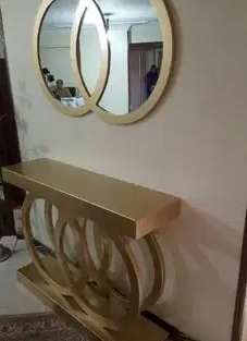 كونسول مودرن شيك جدا خشب كونتر محمل و دهان دوكو و بمراية