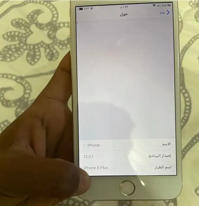 ايفوان 6بلس اصدار 12.5.1
الجوال فيه الكاميره الخلفيه مكسوره والبصمه موشغال بعد تغير الشاشه
مغير له شاشه وبطاريه
نسبة البطاريه 100
عليه ضمان سنه كامله