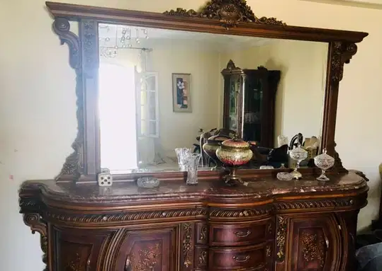 سفره راقيه كالجديدة ( نيش، بوفيه، ترابيزه 8 كراسي)