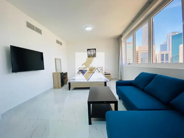 MONTHLY Fully Furnished Studio In Building Including Elect. Water &amp; Wifi In Hamdan Street Near Al Hosn 4500