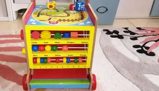 Wooden activity trolley