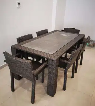 Dining table outdoor or indoor Rattan 6 chairs
High quality very comfortable