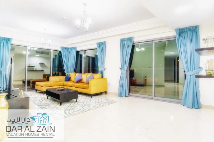 BRAND NEW APARTMENT WITH BRAND NEW FURNITURE| HUGE BALCONY
Dar Al Zain Vacation Homes Rental proudly offers you luxurious two bedroom apartment in Al Zain Residence, JVC.
Neighborhood:
Five Hotel
Fa...