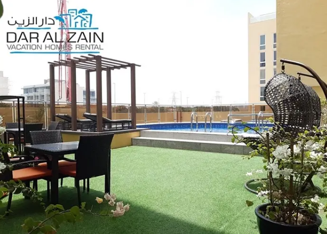 FULLY FURNISHED 2 BR APARTMENT IN JVC
Dar Al Zain Vacation Homes Rental proudly offers you luxurious and stylish two bedroom with terrace apartment in JVC
Beauty Parlor
Grocery Store
Next to Bus St...