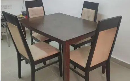 Wooden dinning table and 4 chairs