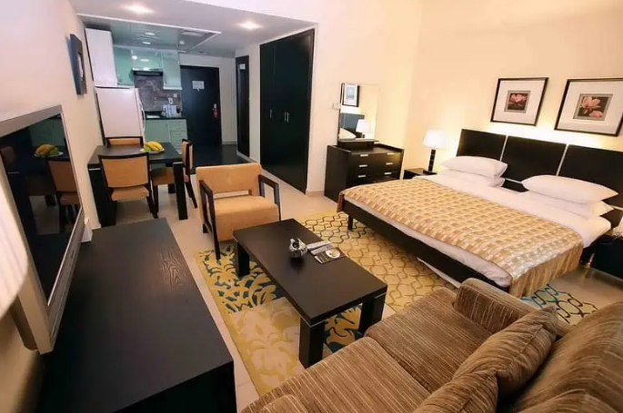 FURNISHED STUDIO,GULF OASIS HOTEL APART, NO COMMISSION
Fully furnished Superior Studio with king size bed, Attached Bath room with Bath Tub, Flat Screen TV, writing desk, free High Speed Wi-Fi, Writin...