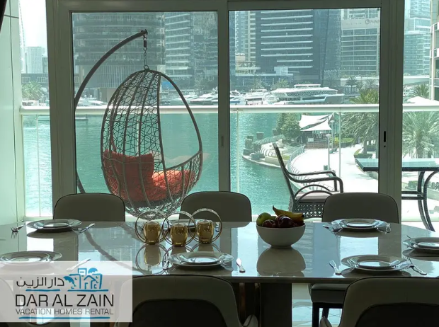 LAVISH FULLY FURNISHED 4BR | STUNNING MARINA VIEW | DUPLEX
Dar Al Zain Vacation Homes Rental Amazing Property 4 Bedroom DUPLEX in Continental Tower Dubai Marina:
- Open kitchen with appliances: stov...