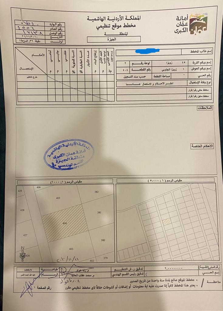 ارض للبيع في زويزا حوض زويزا الجنوبي من اراضي جنوب عمان